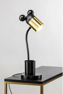 Lámpa Asztali MOUSE , 0505, max.250V, 50/60Hz, 1*E27, max.25 W, átmérő 8 cm, IP20, fekete/arany