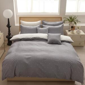 Apró pöttyös 3 részes ágyneműhuzat -Szürke