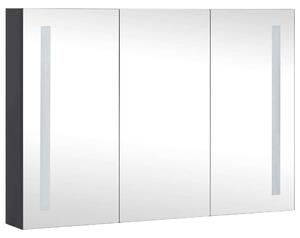 VidaXL Fürdőszobaszekrény - Tükrös LED - 89x14x62 cm