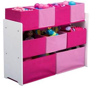 Nagy méretű gyerek tároló 9 dobozzal rózsaszín