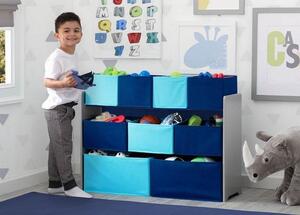 Nagy méretű gyerek tároló 9 dobozzal kék színben