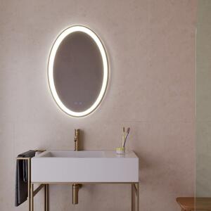 VANITY LED világító fali tükör, fehér, ovális