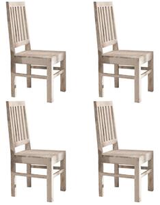 Massziv24 - WHITE WOOD szék, 4 szett, lakkozott akác