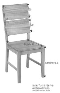 Massziv24 - KAI szék, masszív lakkozott természetes tölgy - demont