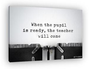 Knowledge. Inspiráló idézet egy régi írógépen. (vászonkép)