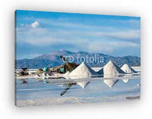 Salinas Grandes on Argentina Andes is a salt desert in the Jujuy (vászonkép)