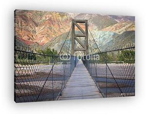 Híd a Purmamarca színes hegyén, Jujuy Argentina (vászonkép)