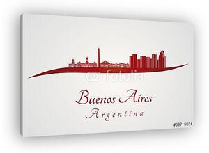 Buenos Aires vörös árnyalatú (vászonkép)