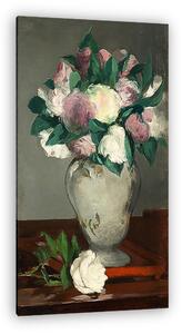 Edouard Manet: Pünkösdi rózsák vázában (vászonkép)
