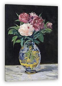 Edouard Manet: Pünkösdi rózsák vázában (vászonkép)