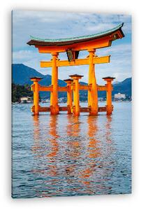 A lebegő Torii kapu, Miyajima sziget, Hiroshima, Japán (vászonkép)
