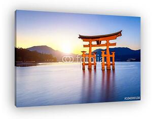 Nagy Torii at Itsukushima szentély Miyajima Japánban (vászonkép)