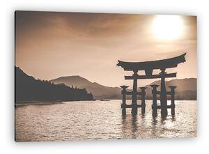 A Floating Otorii kapu Miyajima-ban, Japánban. (vászonkép)
