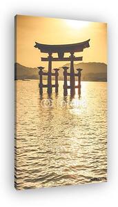 Miyajima, Híres nagy Shinto torii Japánban. (vászonkép)