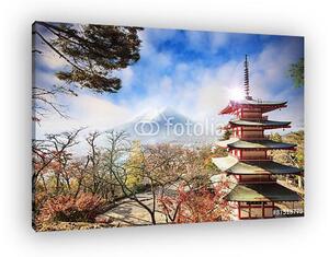 Mt. Fuji a bukás színeivel Japánban. (vászonkép)