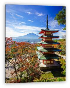 Mt. Fuji a Chureito Pagoda, Fujiyoshida, Japán (vászonkép)