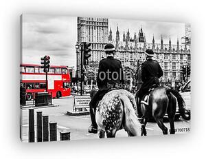 Lovasrendőrök Londonban (vászonkép)