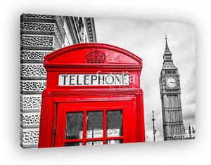 Telefonzelle London Big Ben (vászonkép)