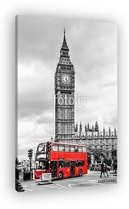 Big Ben és egy double-decker, London (vászonkép)