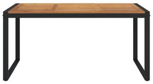 VidaXL tömör akácfa kerti asztal U-alakú lábakkal 160 x 80 x 75 cm