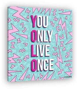 Yolo inspirációs motiváció idézi a 80-as évek hátterét (vászonkép)