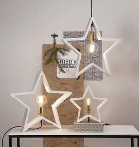 Fehér fénydekoráció karácsonyi mintával Lysekil – Star Trading