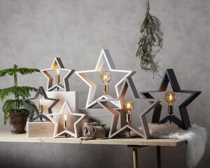 Fekete fénydekoráció karácsonyi mintával Lysekil – Star Trading