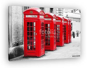 Telefonos fülkék Londonban a Color-Key módszerrel (vászonkép)
