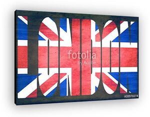 Londonban, a Union Jack-nél (vászonkép)