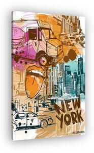 New York-i közlekedés (vászonkép)