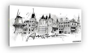Amsterdam Skyline (vászonkép)