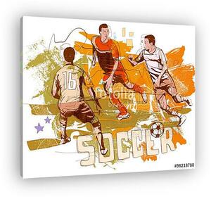 Futball jelenet (vászonkép)