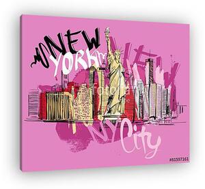 New York Pink (vászonkép)