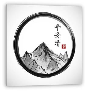 A hegyek, enso zen (vászonkép)