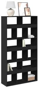 VidaXL Fa Könyvespolc - Fekete - 15 Rekesz - 100x33x187,5cm