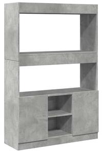 VidaXL Magasszekrény - Fa - Betonszürke - 92x33x140 cm