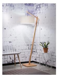 Andes állólámpa világosbézs búrával és bambusz lámpatesttel - Good&Mojo