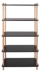 Cabinet Simplicity fekete polc bambusz lábakkal - Leitmotiv