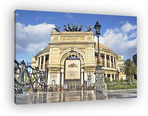 A Politeama Garibaldi színház Palermoban hdr (vászonkép)