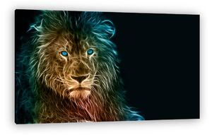 Fantasy digital art of a lion (vászonkép)