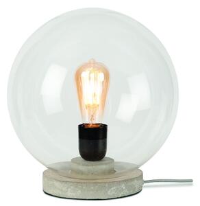 Szürke asztali lámpa üveg búrával (magasság 32 cm) Warsaw – it's about RoMi