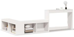 VidaXL Fehér Fenyőfa Éjjeliszekrény Íróasztallal - 232 cm