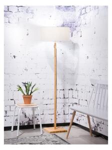 Fuji állólámpa világosbézs búrával és bambusz lámpatesttel - Good&Mojo