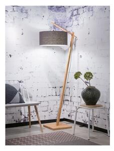 Andes állólámpa sötétszürke búrával és bambusz lámpatesttel - Good&Mojo