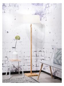 Fuji állólámpa fehér búrával és bambusz lámpatesttel - Good&Mojo