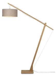 Montblanc állólámpa bézs búrával és bambusz szerkezettel - Good&Mojo