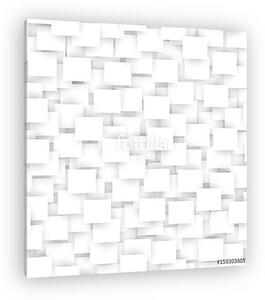 Fehér négyszögletes varrat nélküli minta. Absztrakt, geometrikus (vászonkép)
