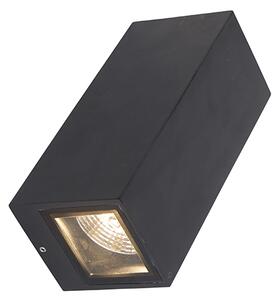 Modern fali lámpa fekete 2-lámpás GU10 AR70 IP54 - Baleno