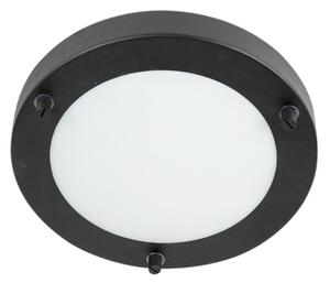 Modern mennyezeti lámpa fekete 18 cm IP44 - Yuma