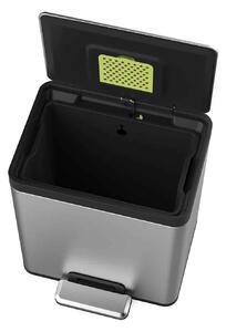 Lépcsős szemeteskosár, EKO, Ecocasa II Step, 45 liter, 1 rekesz, rozsdamentes acél